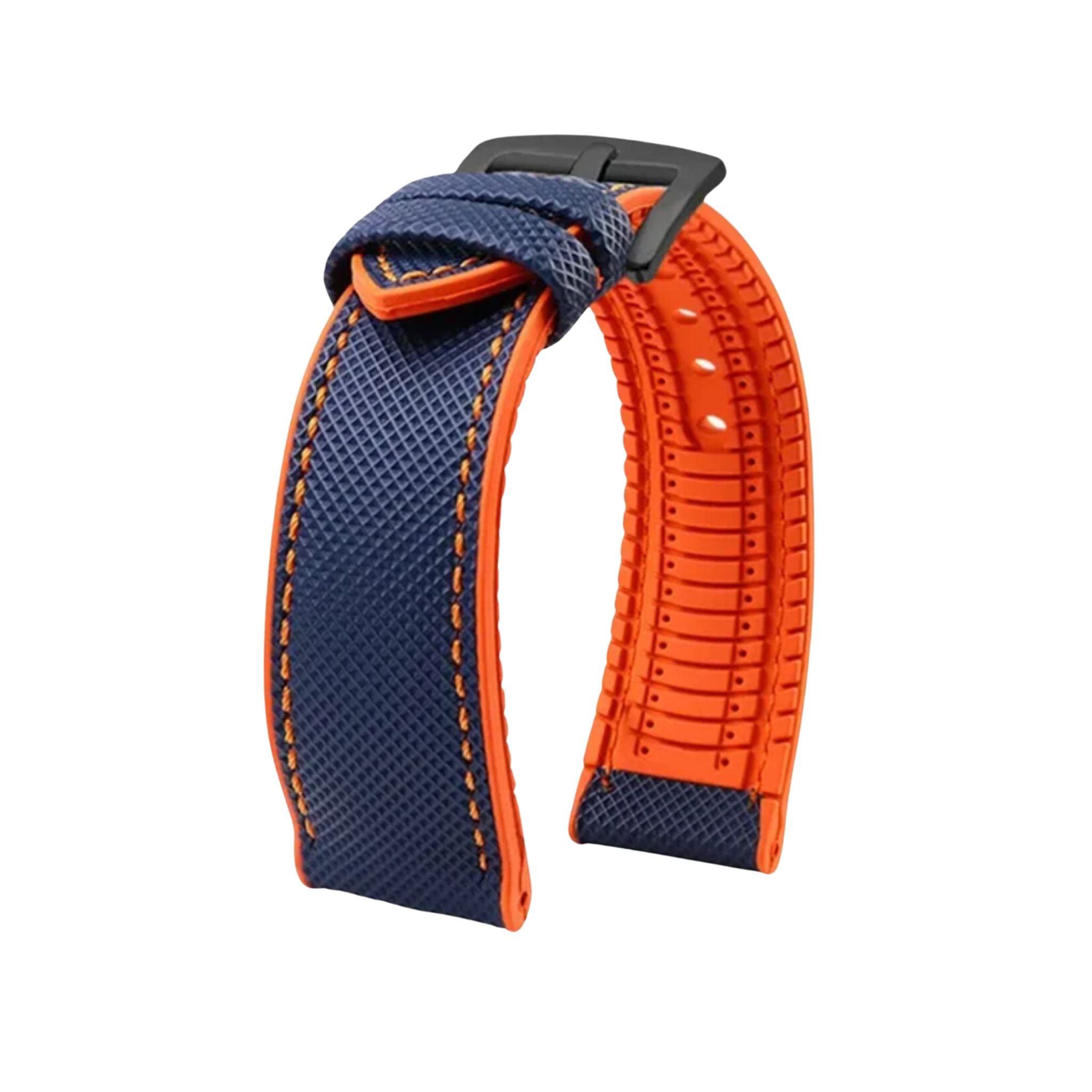 Kautschuk Armband für Blancpain X Swatch – Blau/Orange - Helvetus DE