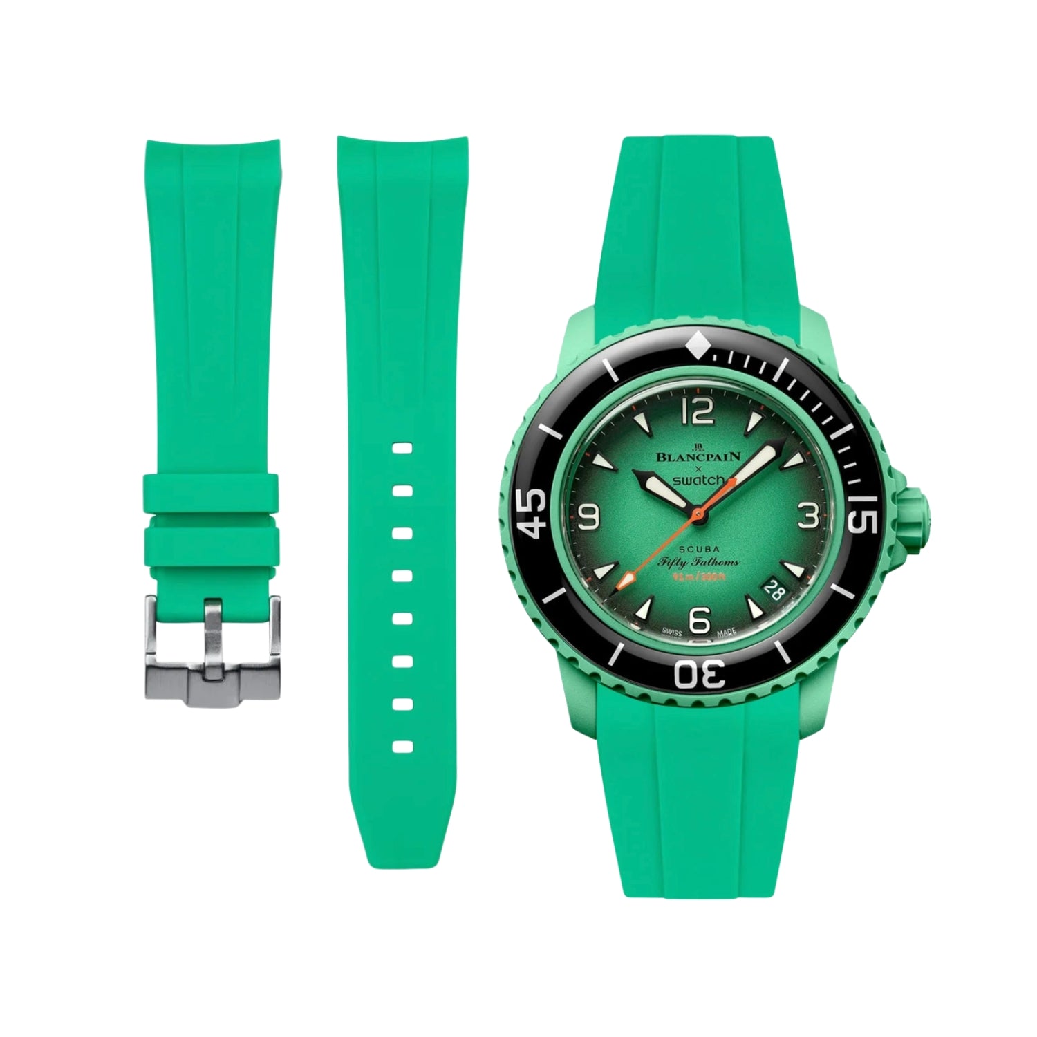 Kautschuk Armband für Blancpain X Swatch - Indian Ocean - Helvetus DE