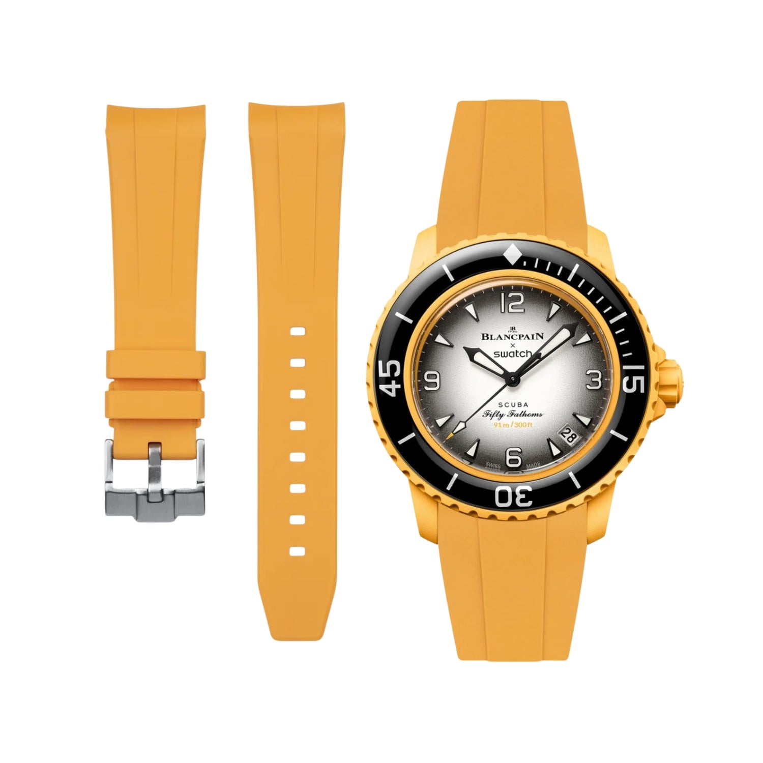 Kautschuk Armband für Blancpain X Swatch - Pacific Ocean - Helvetus DE