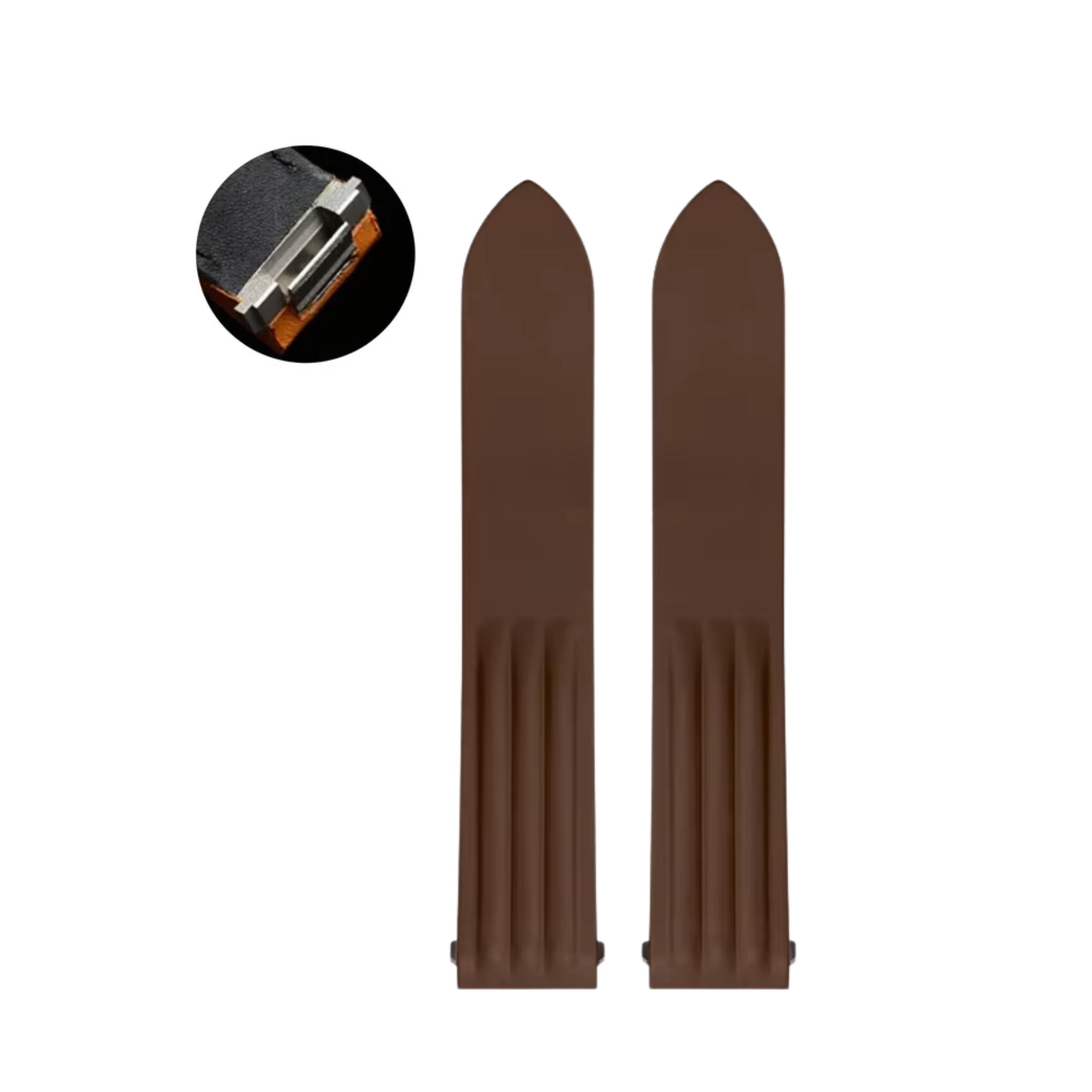 Kautschuk Armband - für Cartier Roadster - Braun - Helvetus DE