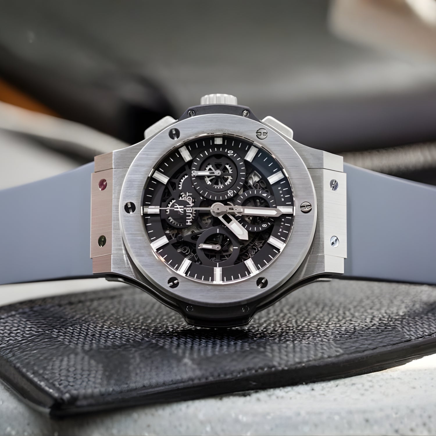 Kautschuk Armband – Für Hublot Big Bang 44mm – Grau - Helvetus DE