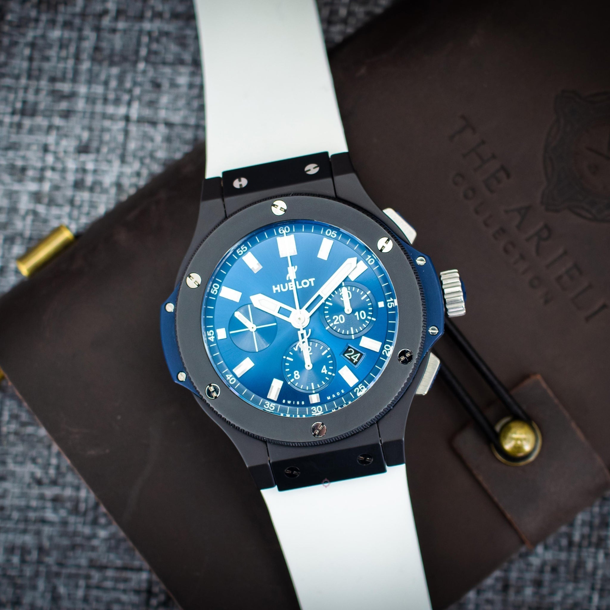 Kautschuk Armband – Für Hublot Big Bang 44mm – Weiss - Helvetus DE