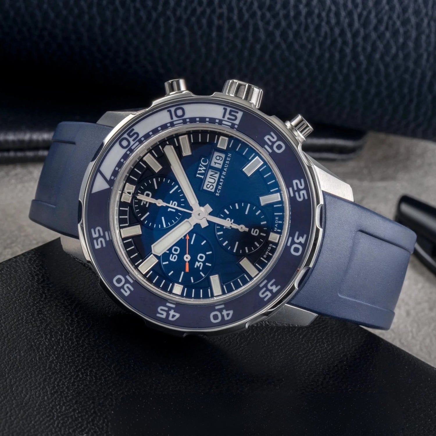 Kautschuk Armband – Für IWC Aquatimer 2000 – Blau - Helvetus DE