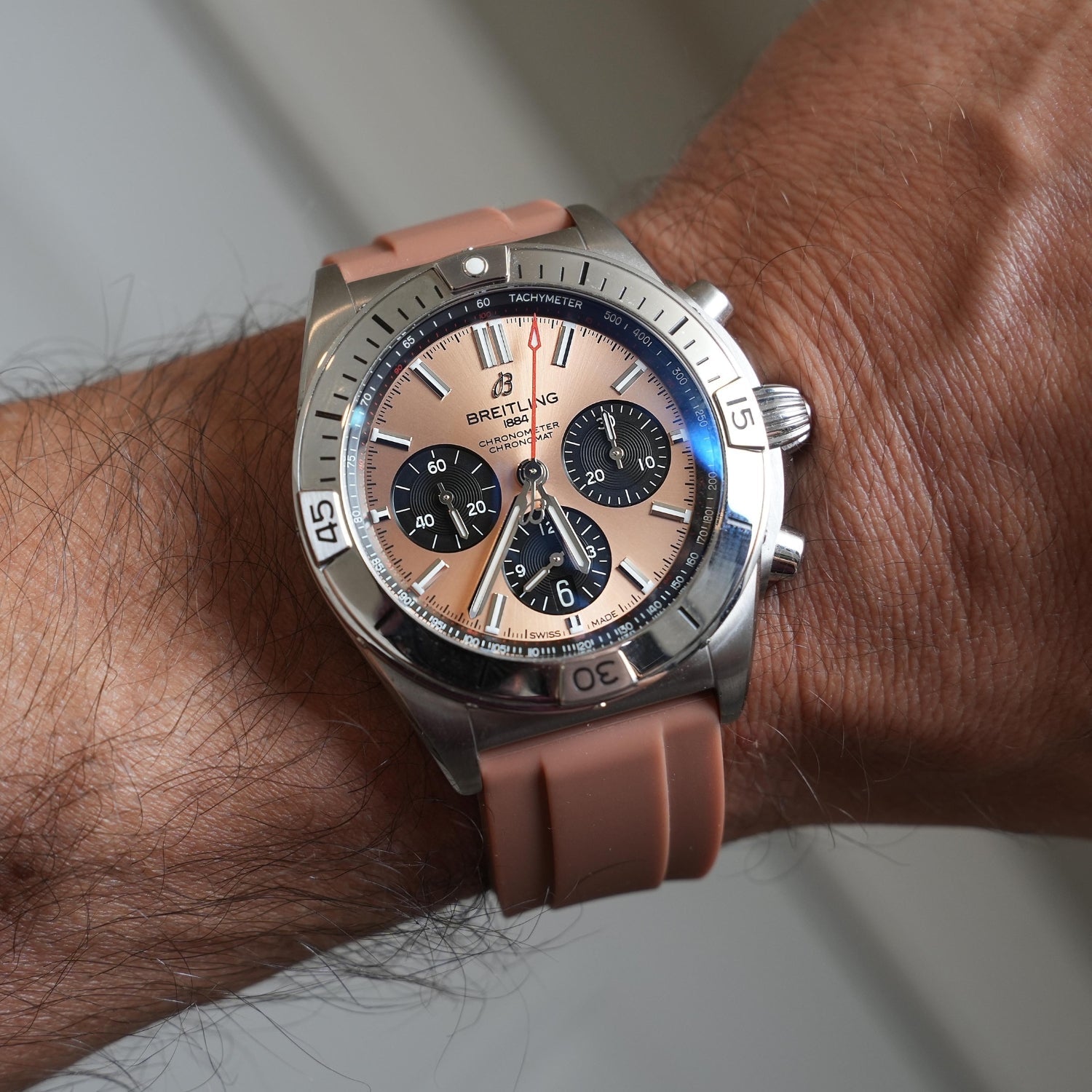 Kautschukarmband – Für alle Breitling Chronomat Modelle – Braun - Helvetus DE