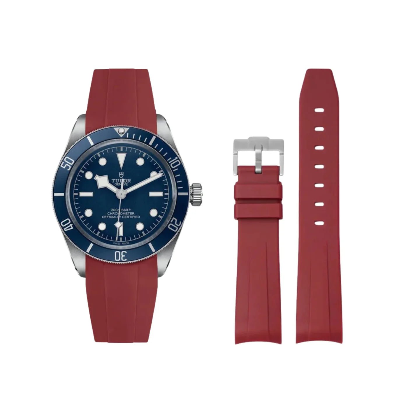 Kautschukarmband - Für alle Tudor Black Bay Modelle - Bordeaux - Helvetus DE