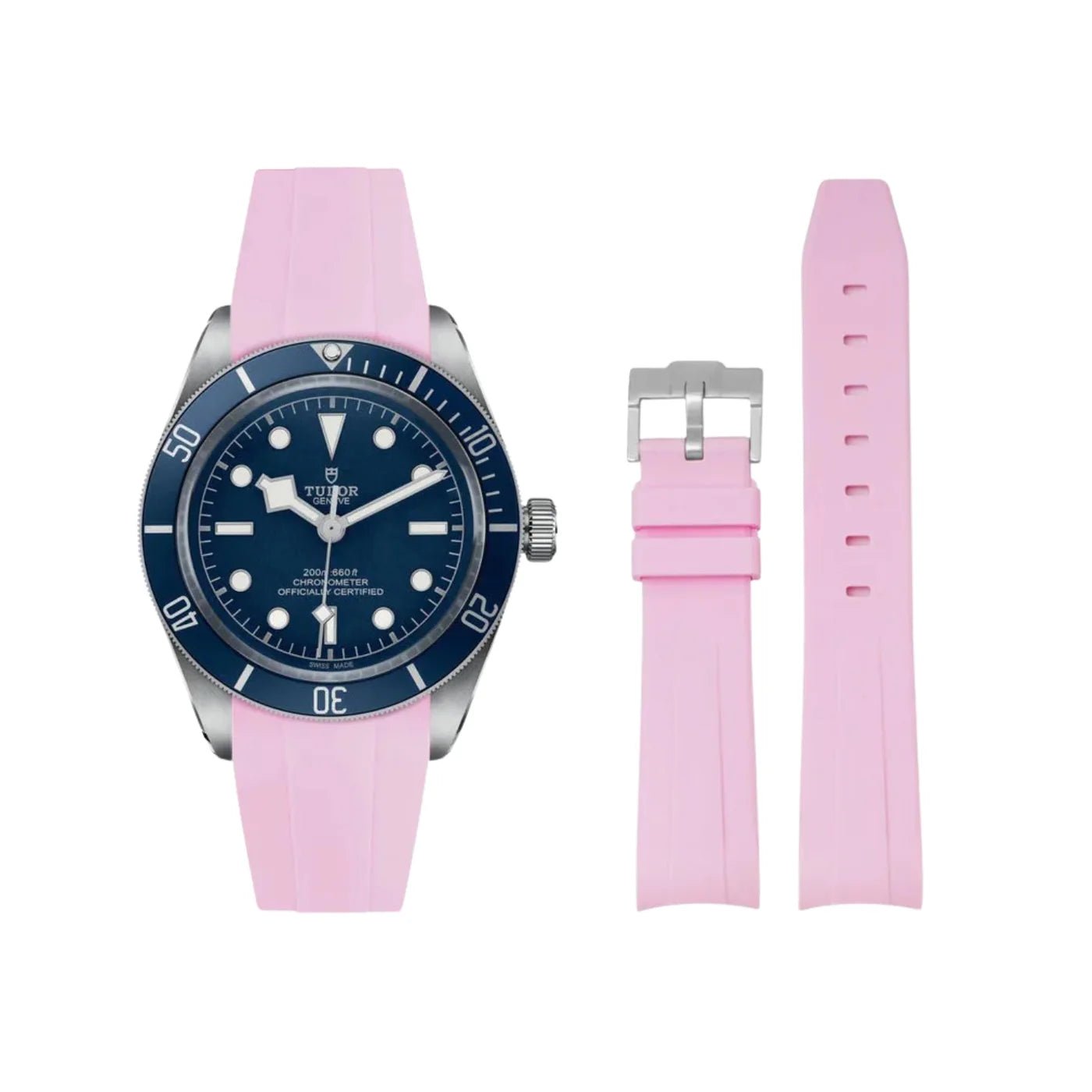 Kautschukarmband - Für alle Tudor Black Bay Modelle - Pink - Helvetus DE