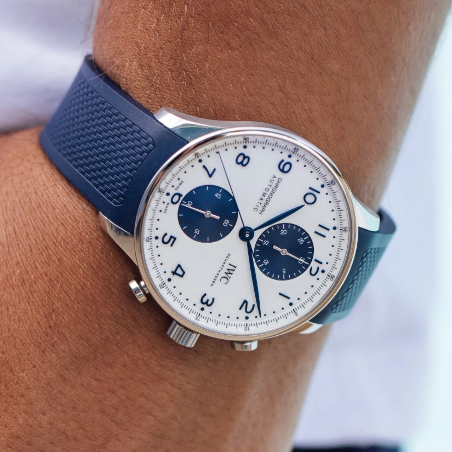 Kautschukarmband - Für IWC Portugieser - Blau - Helvetus DE