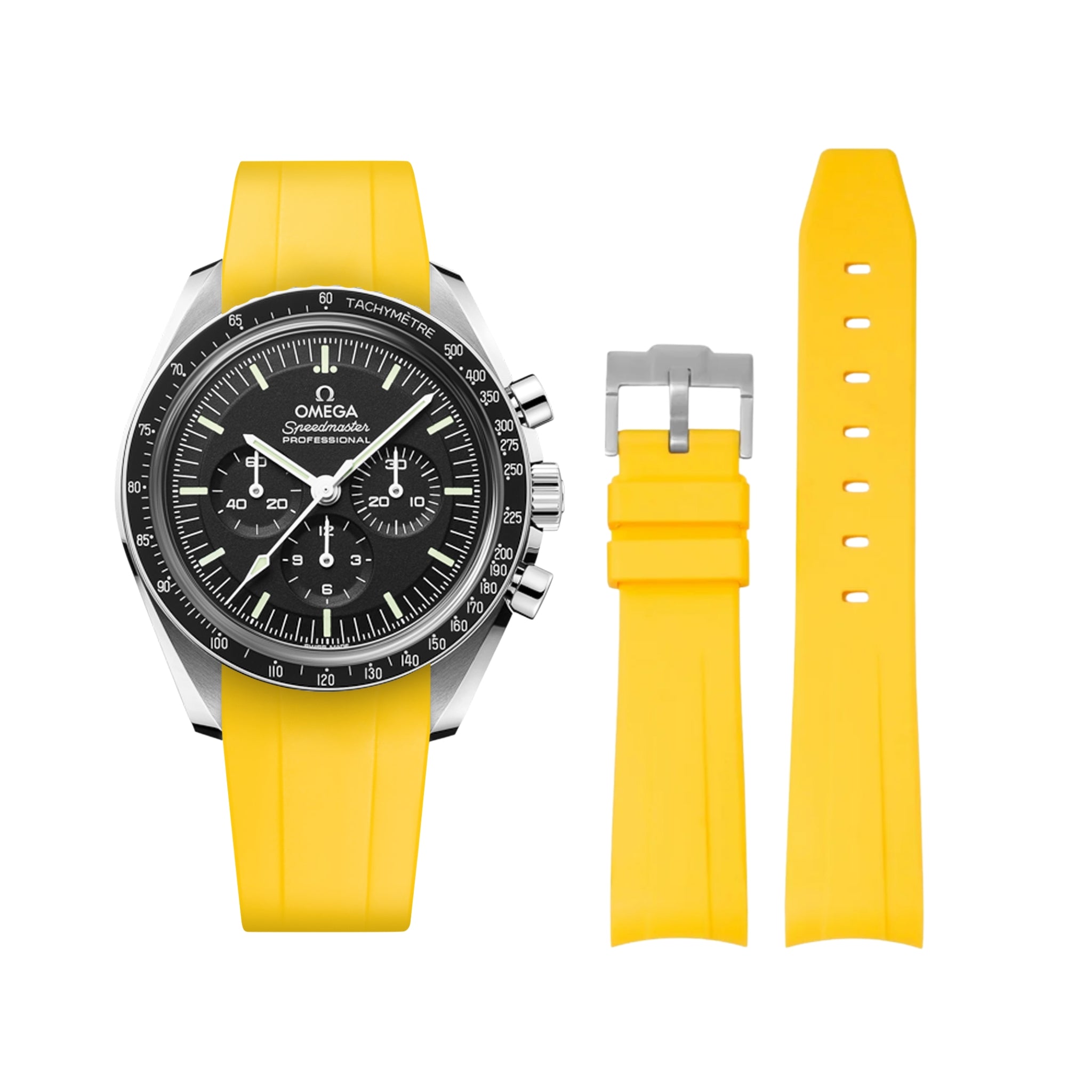 Kautschukarmband – Für Omega Speedmaster – Gelb - Helvetus DE