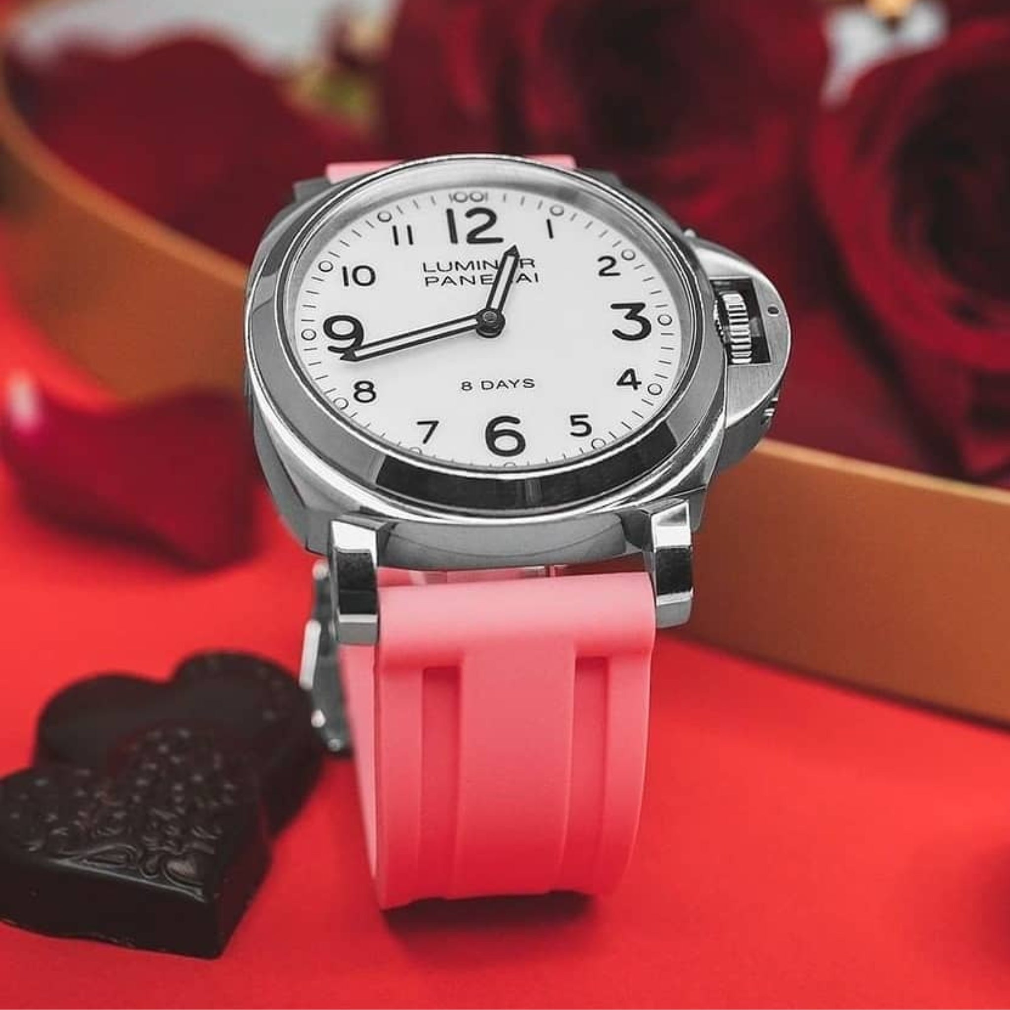Kautschukarmband – Für Panerai – Pink - Helvetus DE