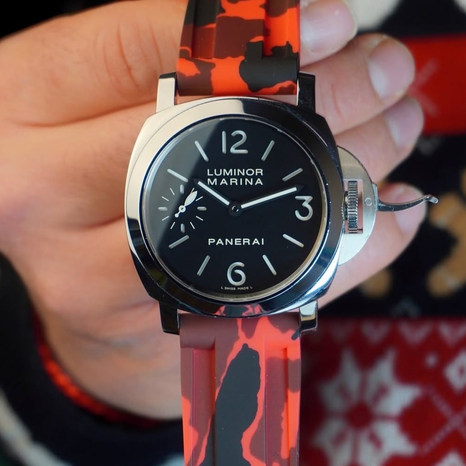 Kautschukarmband – Für Panerai – Rot Camo - Helvetus DE