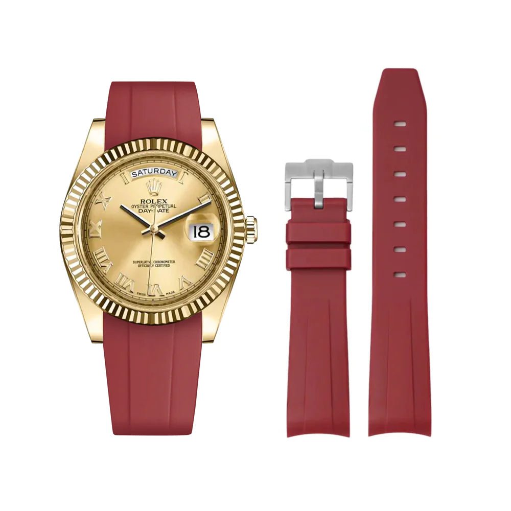 Kautschukarmband für Rolex Day - Date II 41mm – Bordeaux - Helvetus DE