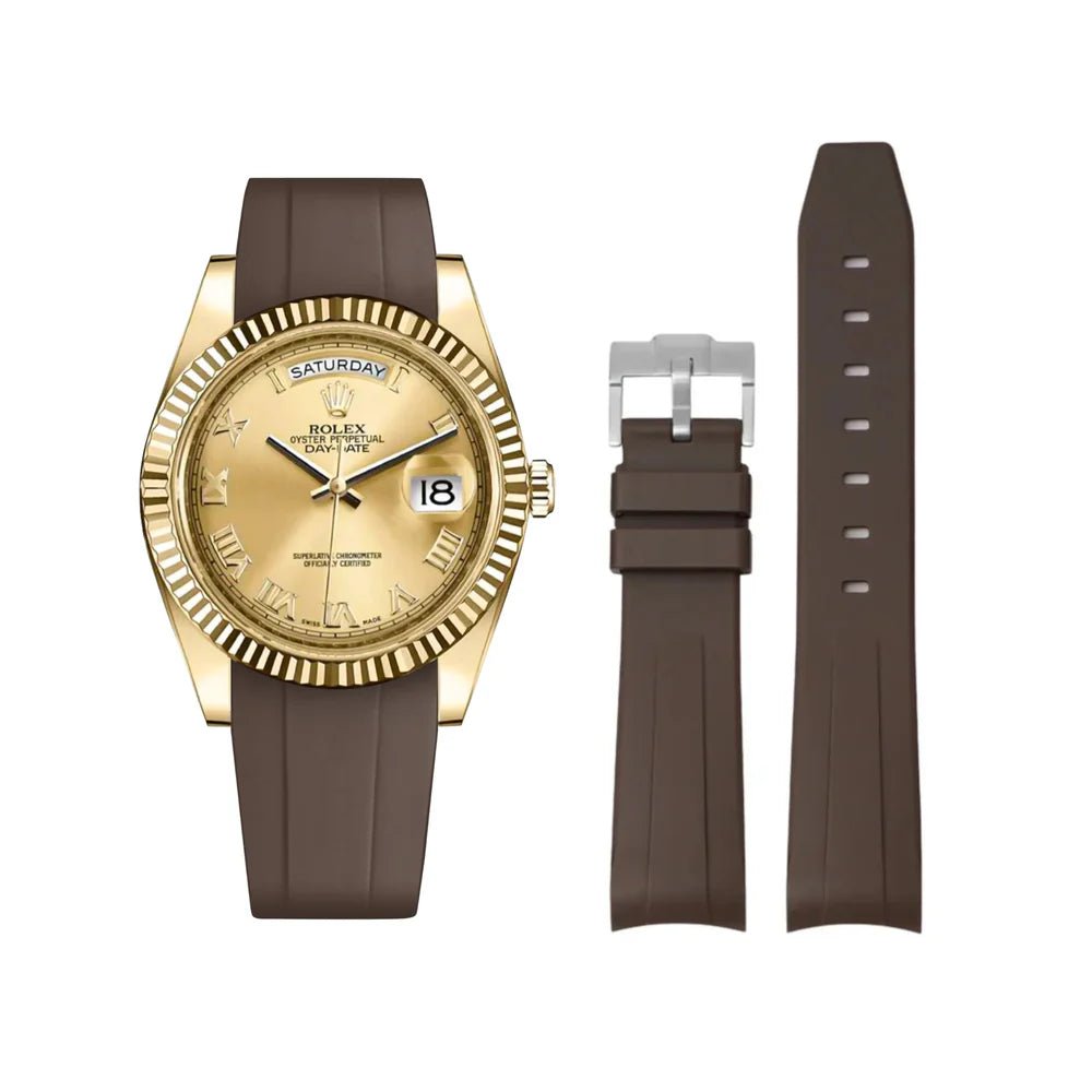 Kautschukarmband für Rolex Day - Date II 41mm – Braun - Helvetus DE
