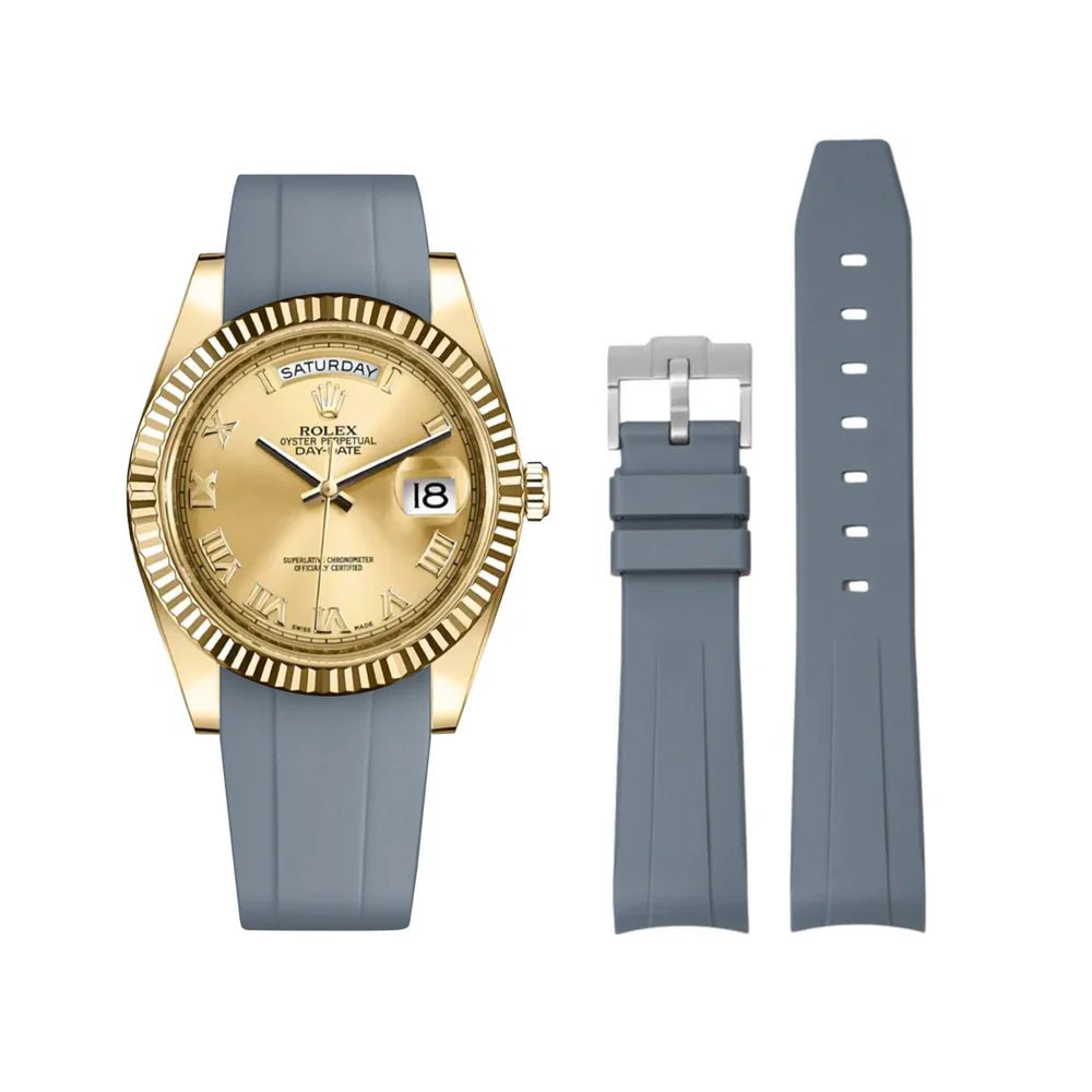 Kautschukarmband für Rolex Day - Date II 41mm – Grau - Helvetus DE