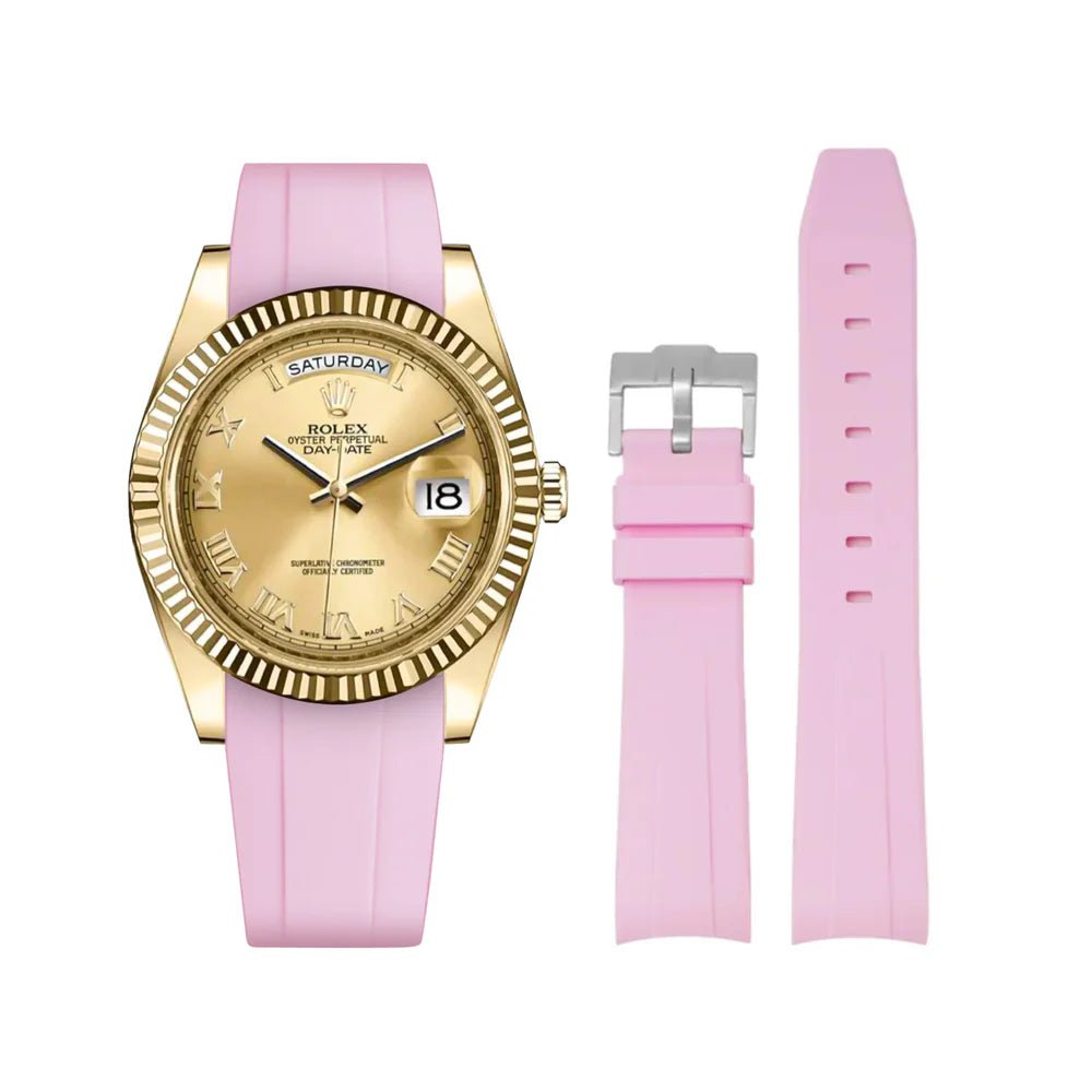 Kautschukarmband für Rolex Day - Date II 41mm – Pink - Helvetus DE