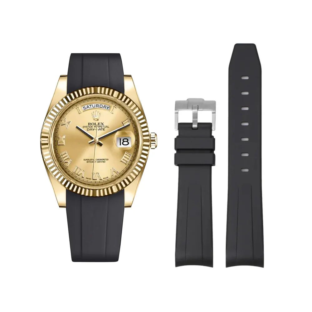Kautschukarmband für Rolex Day - Date II 41mm – Schwarz - Helvetus DE