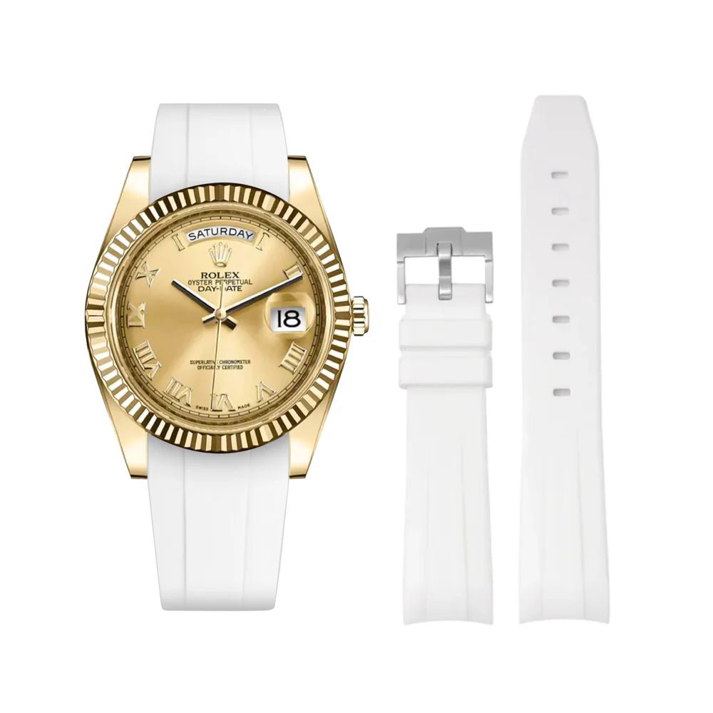 Kautschukarmband für Rolex Day - Date II 41mm – Weiss - Helvetus DE
