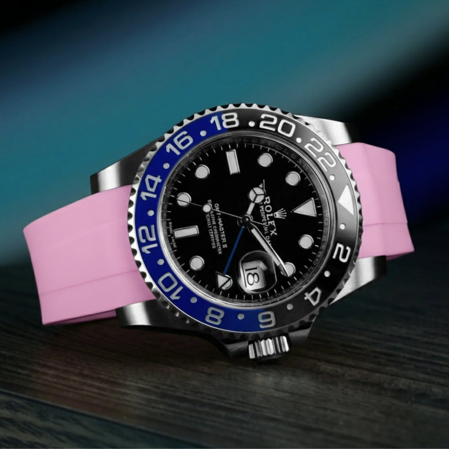 Kautschukarmband für Rolex GMT - Master II – Pink - Helvetus DE