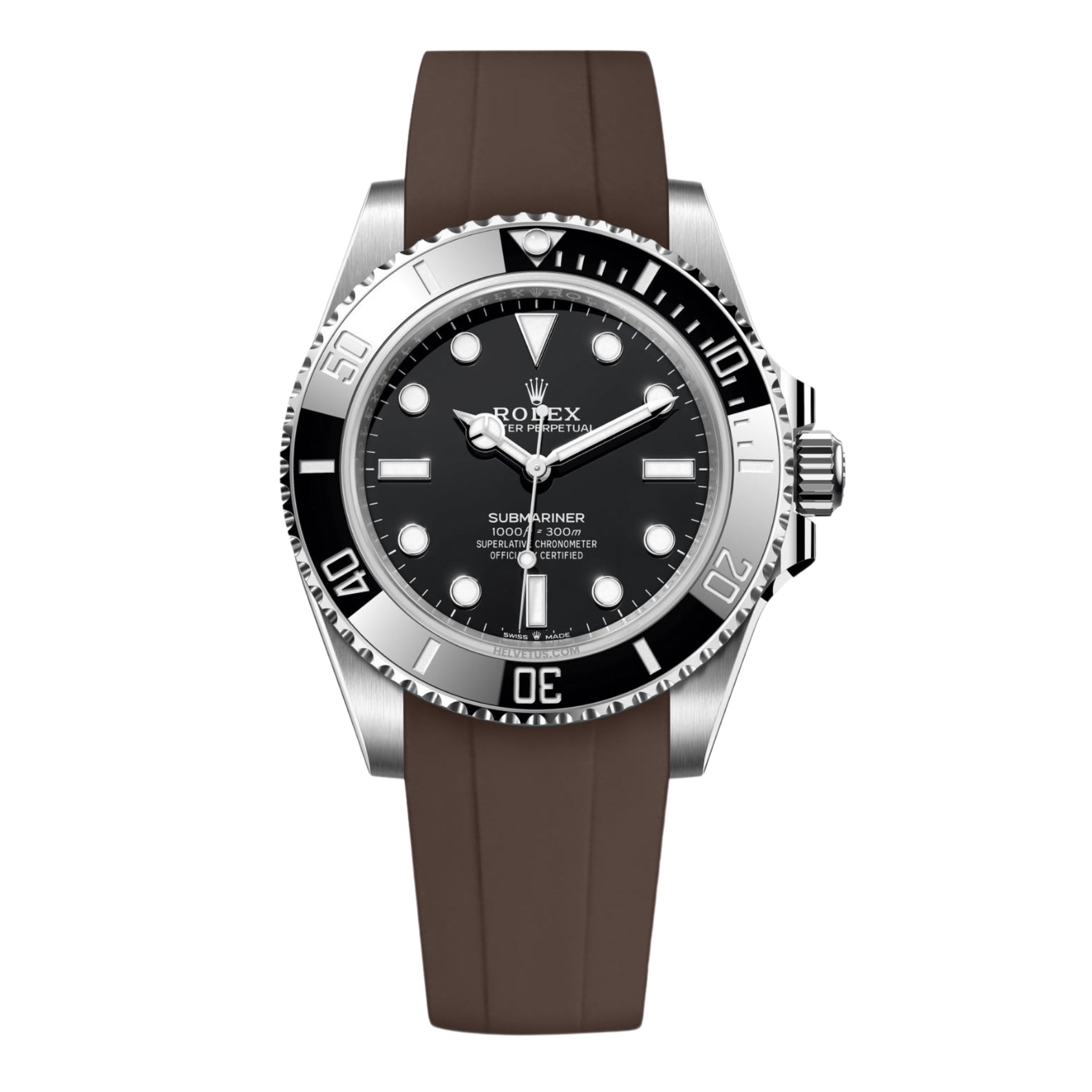 Kautschukarmband – für Rolex Submariner – Braun - Helvetus DE