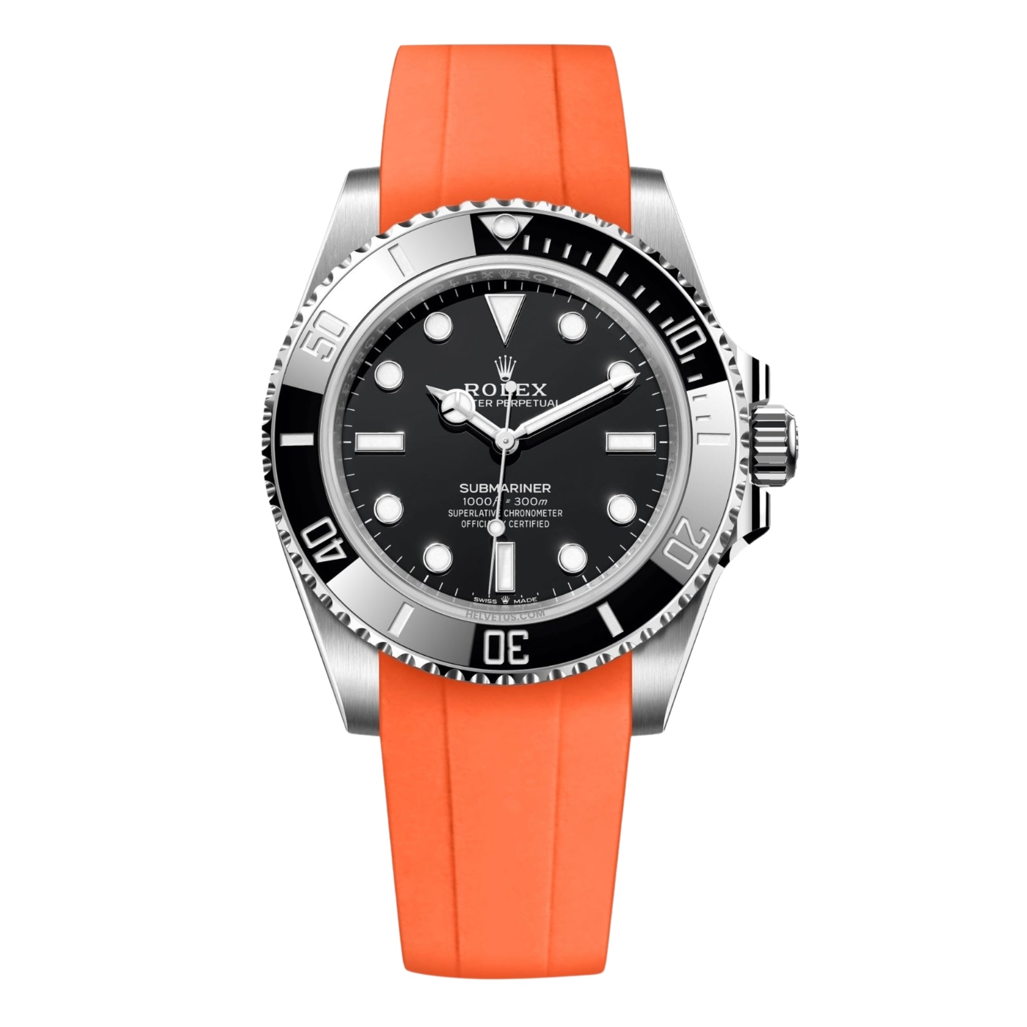 Kautschukarmband – für Rolex Submariner – Orange - Helvetus DE