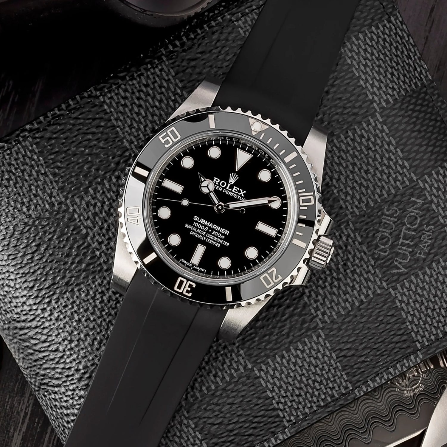 Kautschukarmband – für Rolex Submariner – Schwarz - Helvetus DE