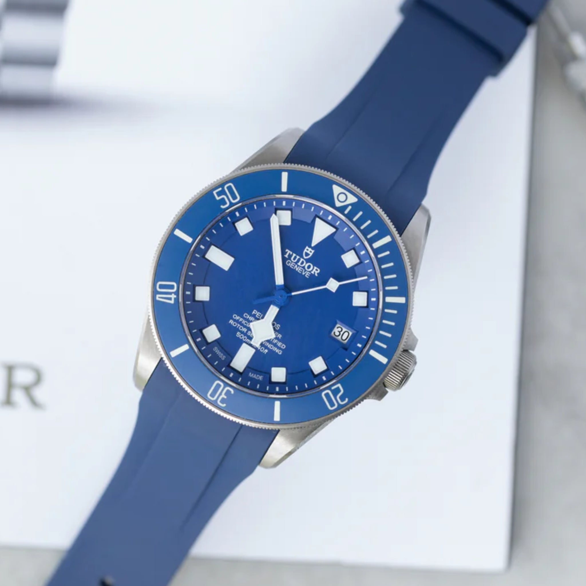 Kautschukarmband - Für Tudor Pelagos 42 - Dunkel Blau - Helvetus DE