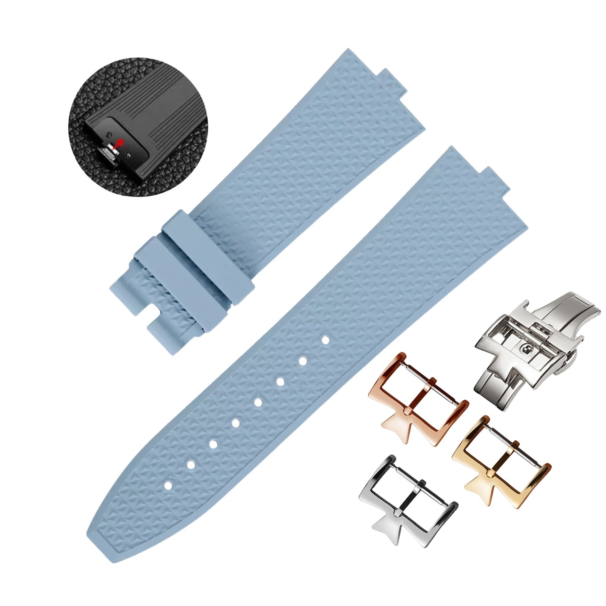 Kautschukarmband – für Vacheron Constantin Overseas – Hell Blau - Helvetus DE