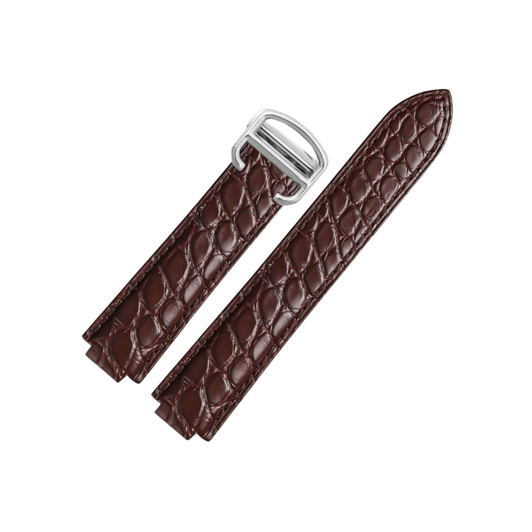 Krokodil Leder Armband für Cartier Ballon Bleu – Braun - Helvetus DE