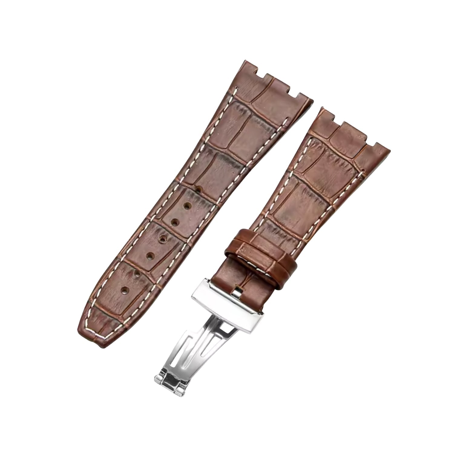 Krokodillederarmband – Für Audemars Piguet Royal Oak 41 mm – Braun - Helvetus DE