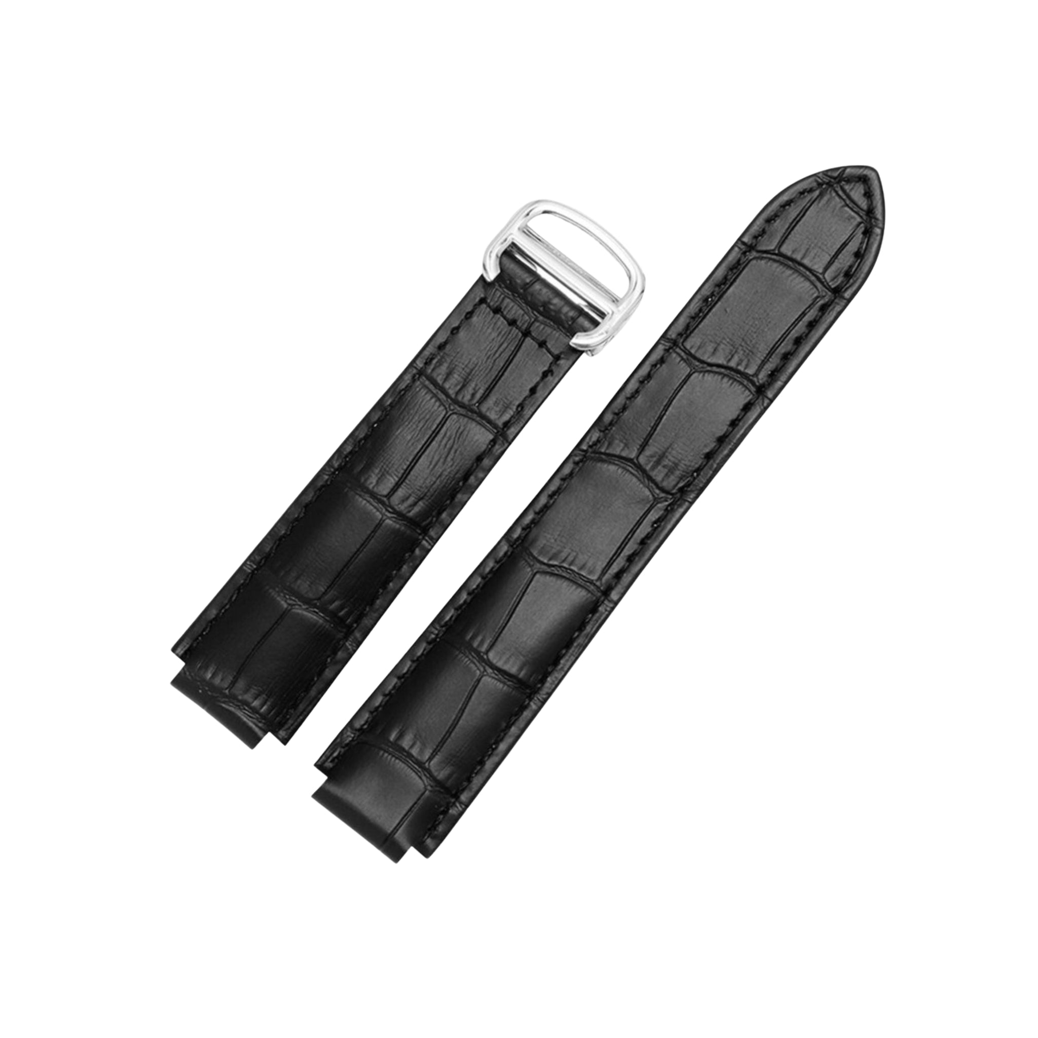 Leder Armband für Cartier Ballon Bleu – Schwarz - Helvetus DE