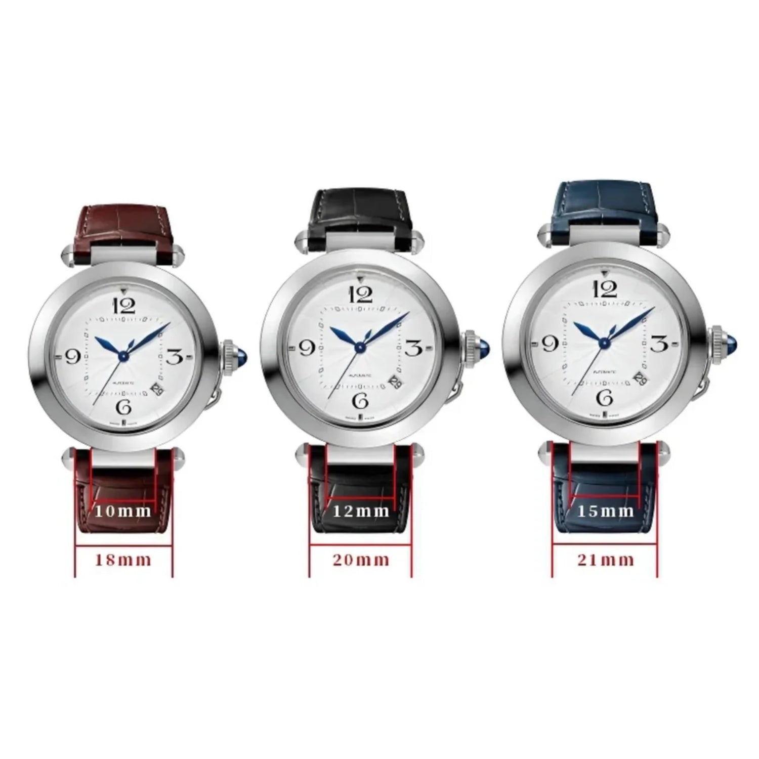 Leder Armband - für Cartier Pasha - Pink - Helvetus DE