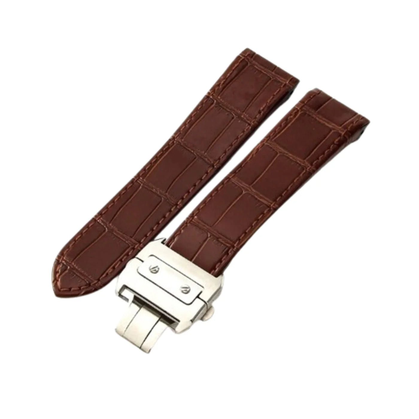 Leder Armband - für Cartier Santos 100 - Braun - Helvetus DE