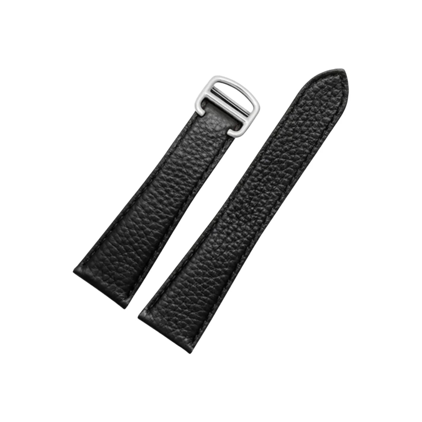 Leder Armband - für Cartier Tank Solo - Schwarz - Helvetus DE