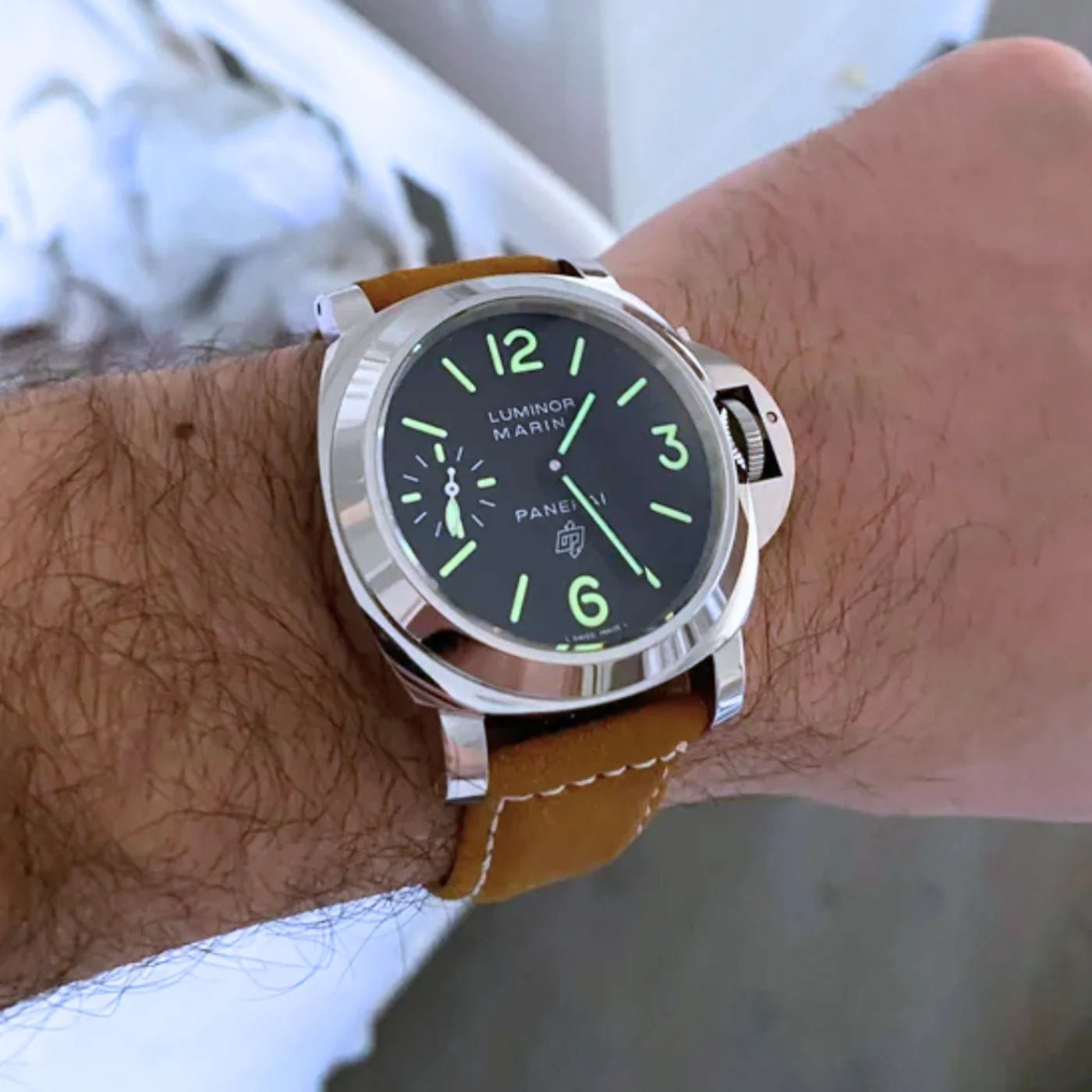Leder Armband - Für Panerai - Mocha Braun - Helvetus DE