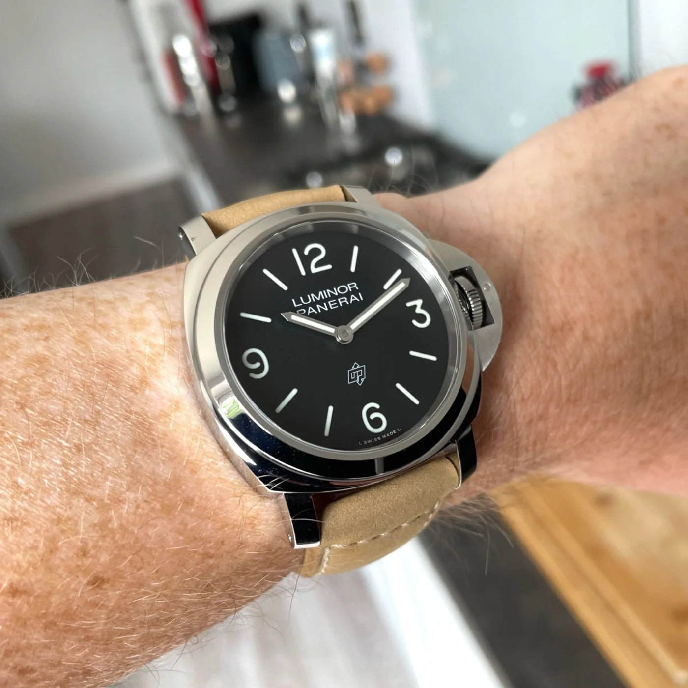 Leder Armband - Für Panerai - Tan Beige - Helvetus DE