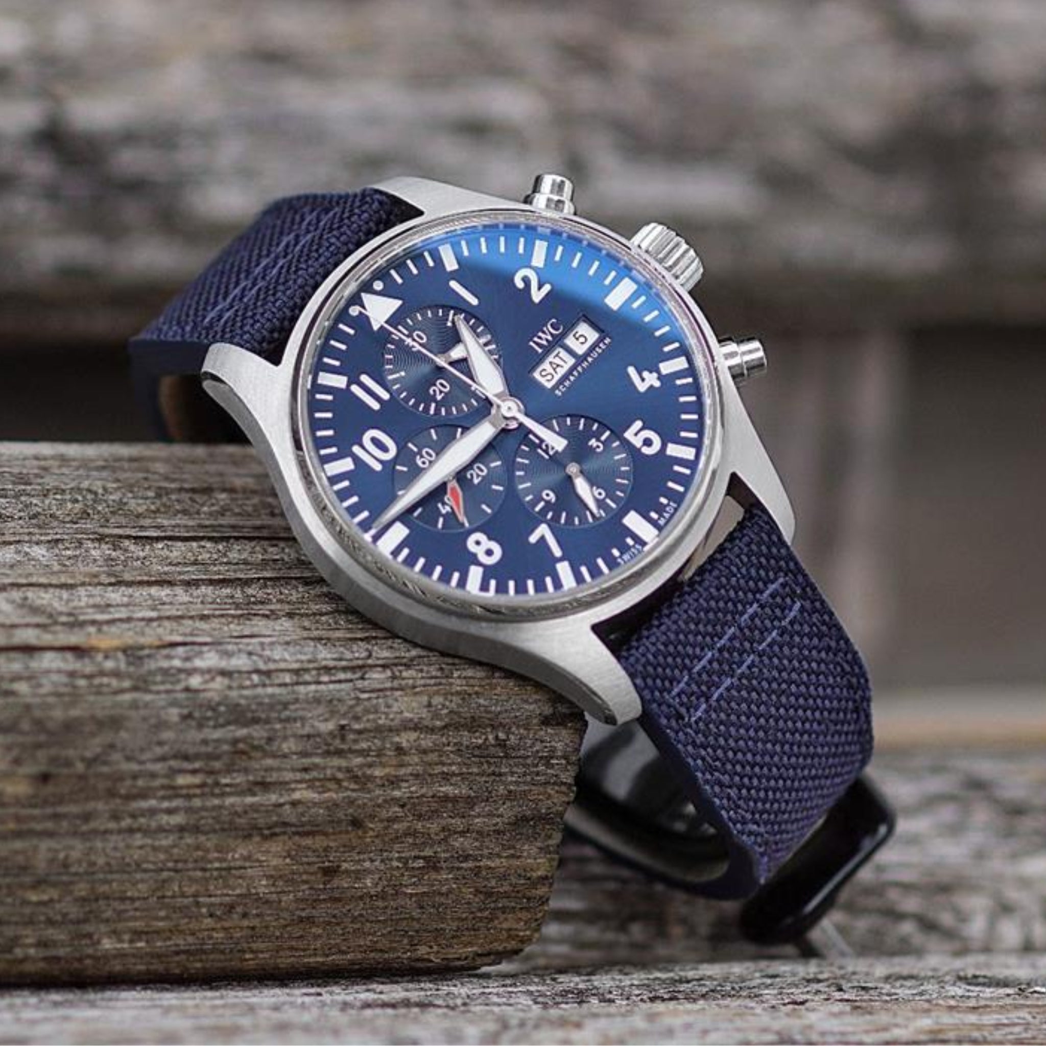 Nylon Armband für IWC Pilot – Blau - Helvetus DE
