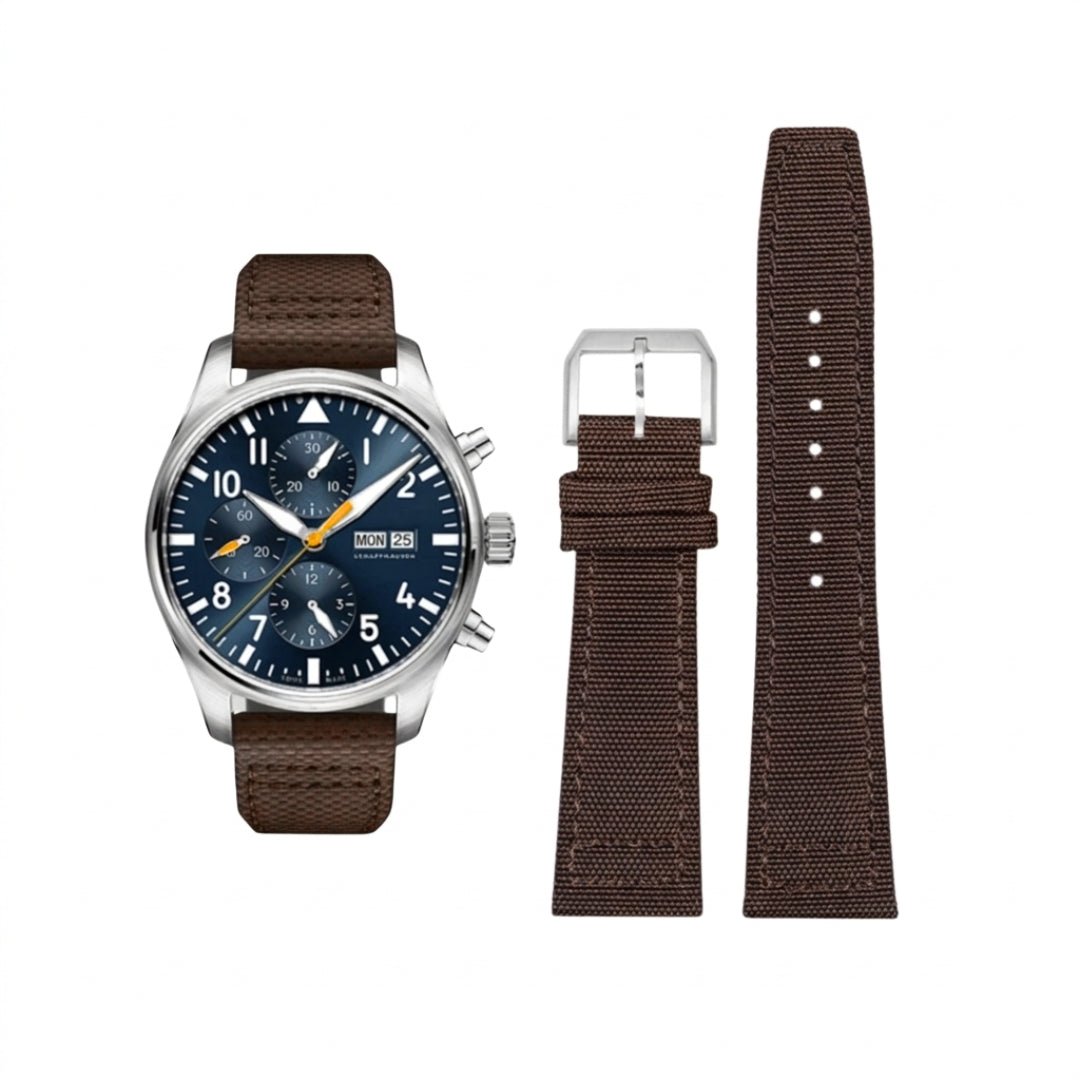 Nylon Armband für IWC Pilot – Braun - Helvetus DE