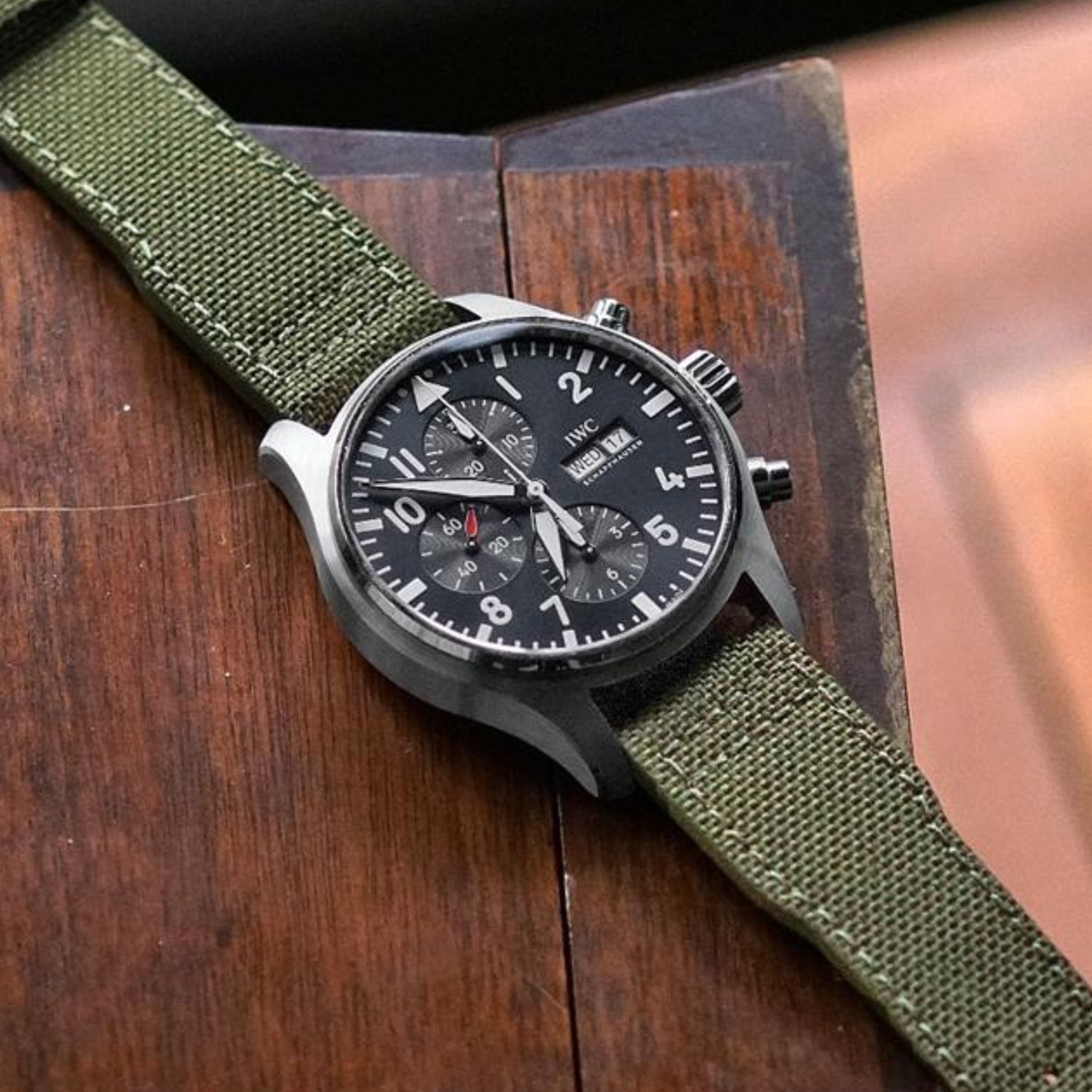 Nylon Armband für IWC Pilot – Grün - Helvetus DE