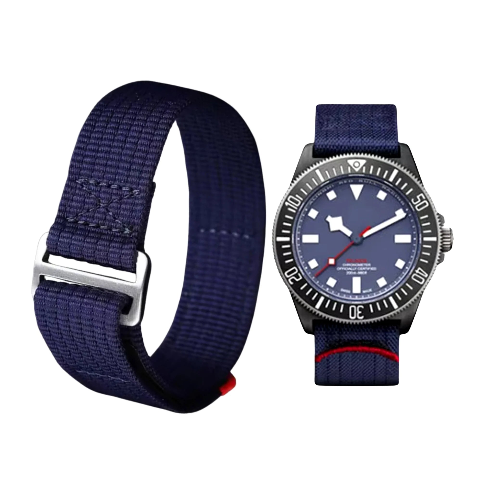 Nylon Armband - Für Tudor Pelagos FXD - Dunkel Blau - Helvetus DE