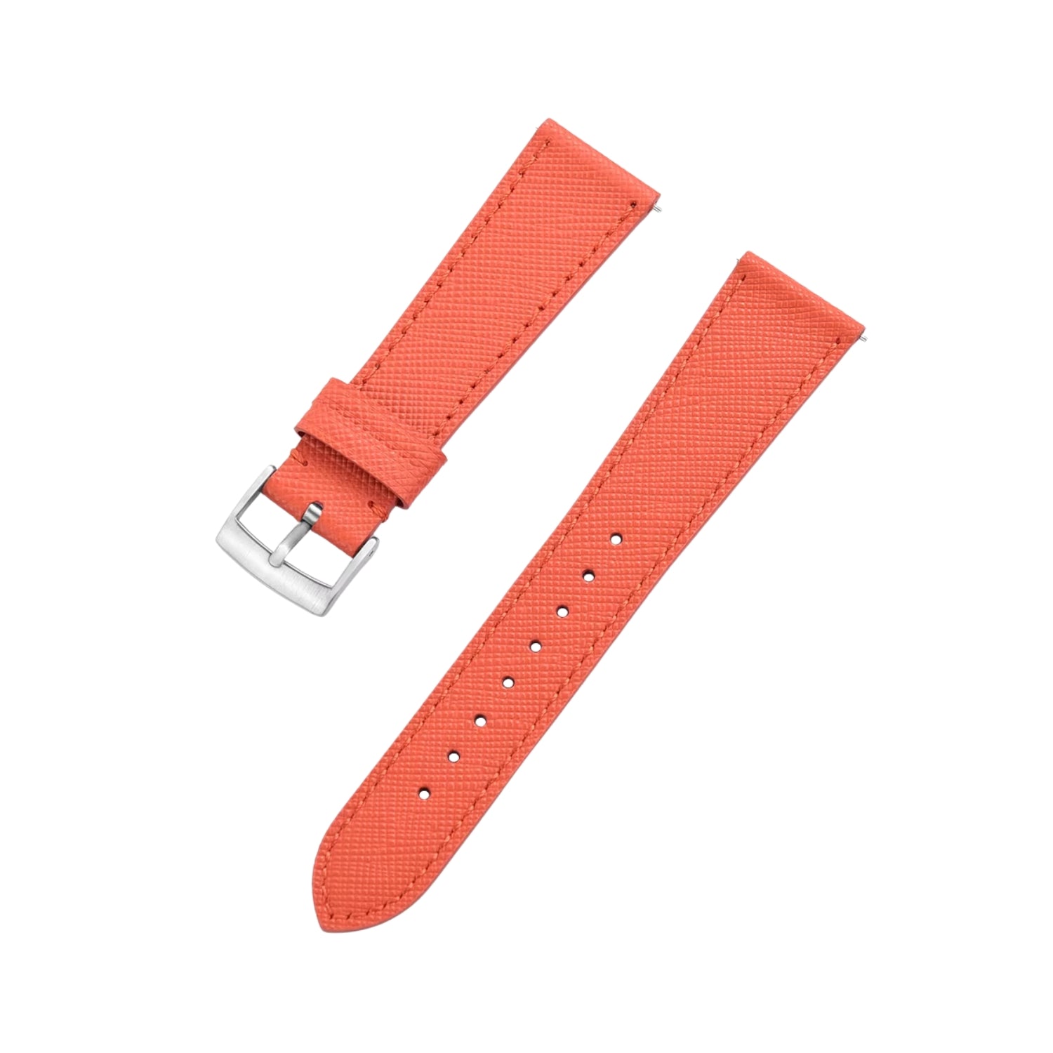Oranges Leder Uhrenarmband – Handgefertigtes Ersatzband – Helvetus® - Helvetus DE
