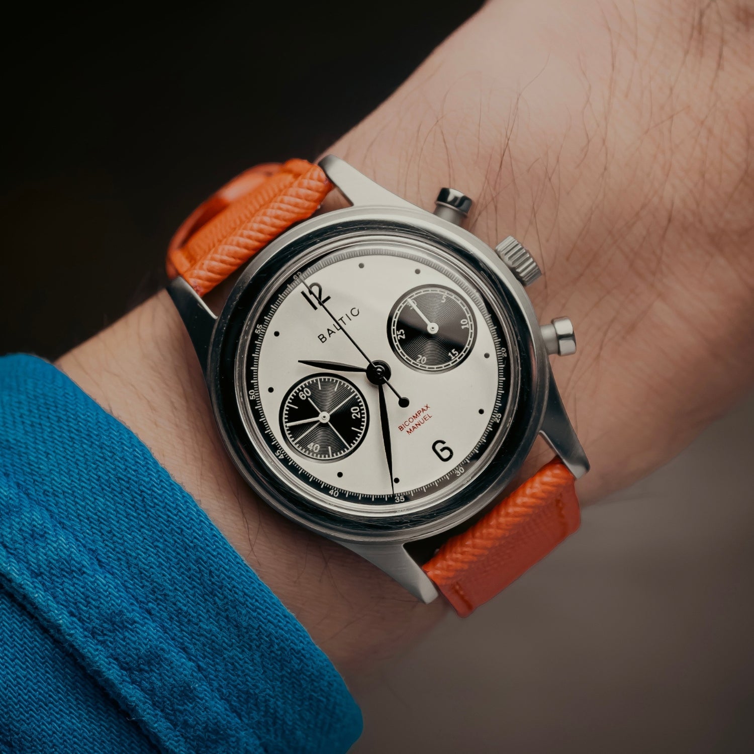 Oranges Leder Uhrenarmband – Handgefertigtes Ersatzband – Helvetus® - Helvetus DE