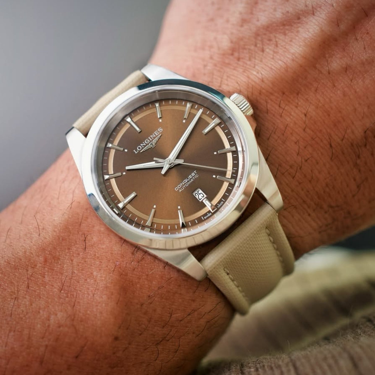 Sailcloth FKM Kautschuk Armband – Beige – MarinerTex™ von Helvetus® - Helvetus DE