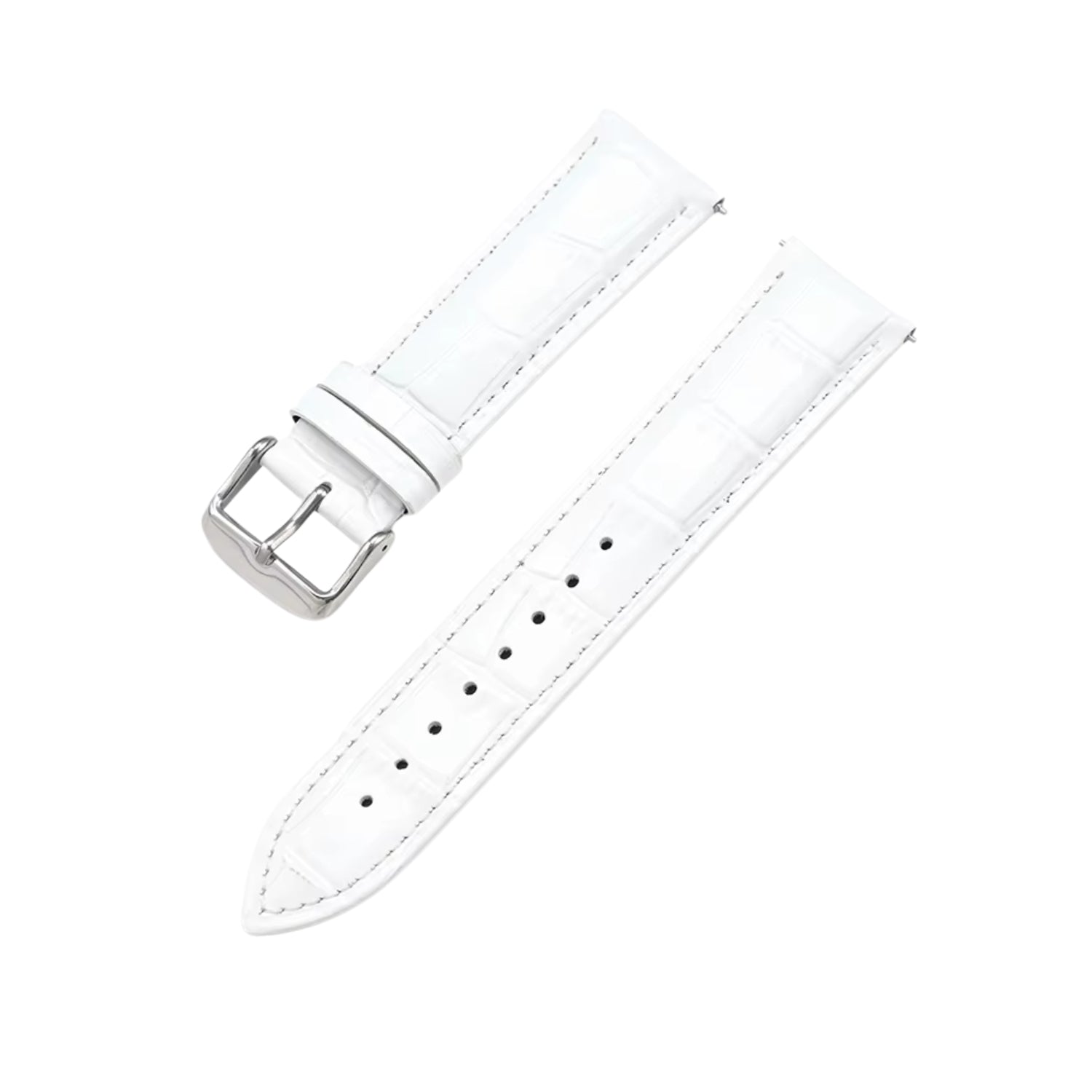Weisses Alligator Leder Uhrenarmband – Handgefertigtes Ersatzband – Helvetus® - Helvetus DE